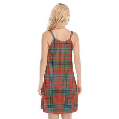 MacLean of Duart Ancient Tartan Crest O-neck Cami Dress