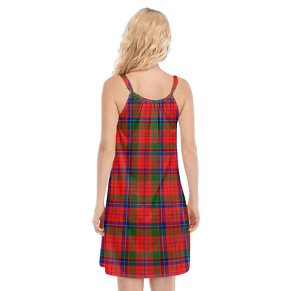 Nicolson Modern Tartan Crest O-neck Cami Dress