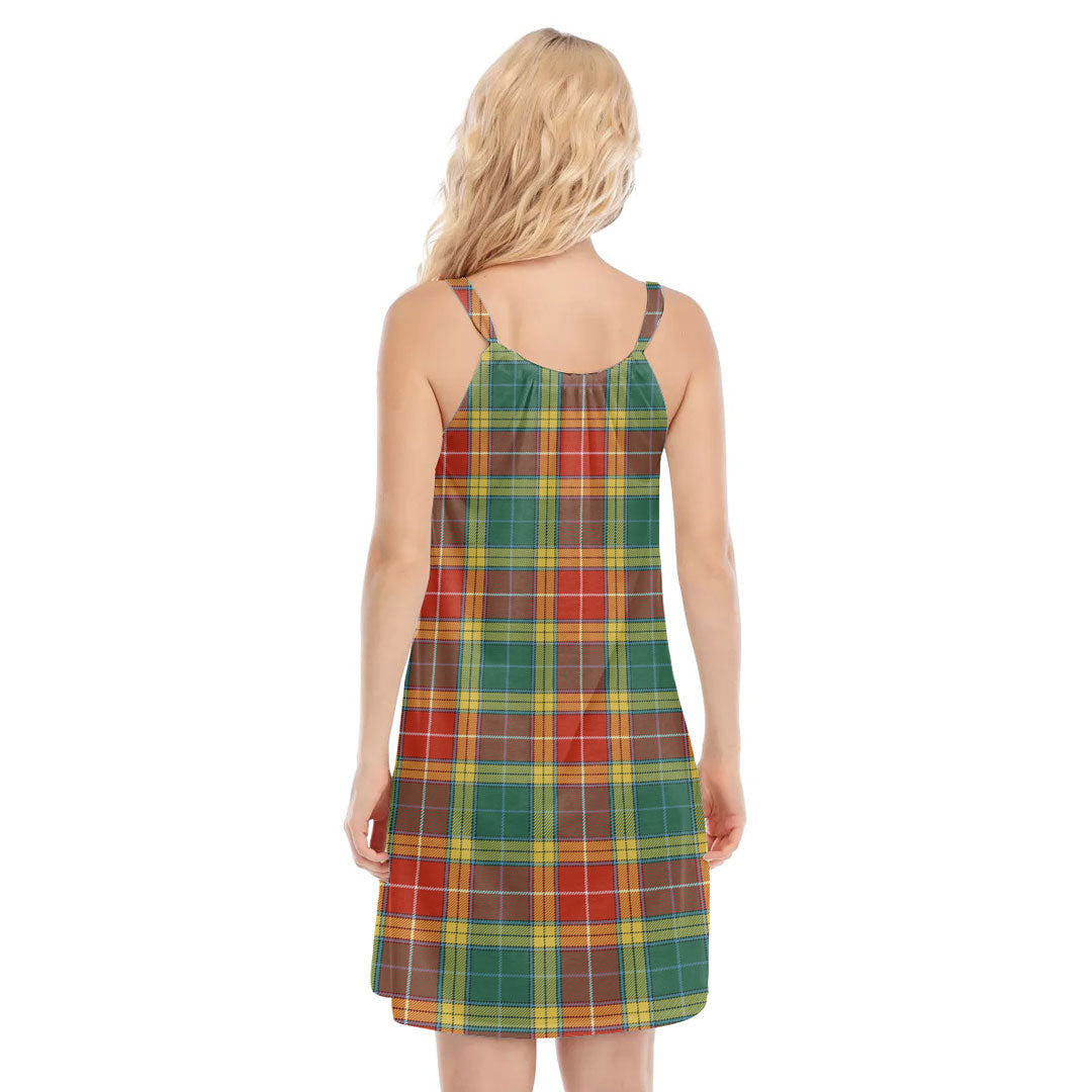 Buchanan Old Sett Tartan Plaid O-neck Cami Dress