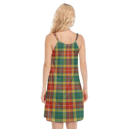 Buchanan Old Sett Tartan Plaid O-neck Cami Dress