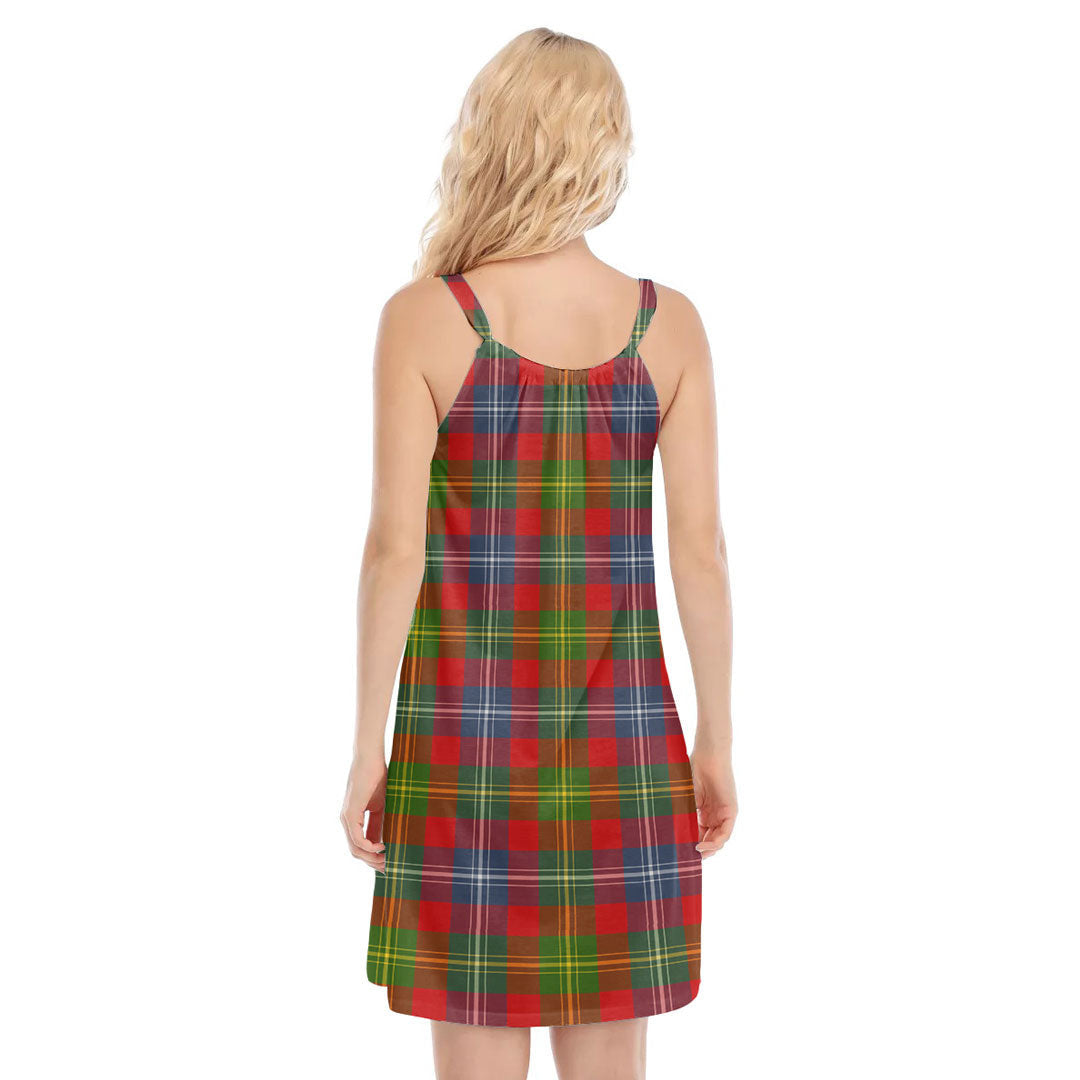 Forrester Tartan Plaid O-neck Cami Dress