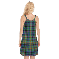 Allison Tartan Plaid O-neck Cami Dress