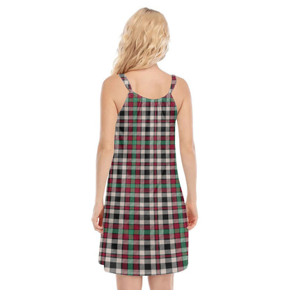 Borthwick Dress Ancient Tartan Plaid O-neck Cami Dress