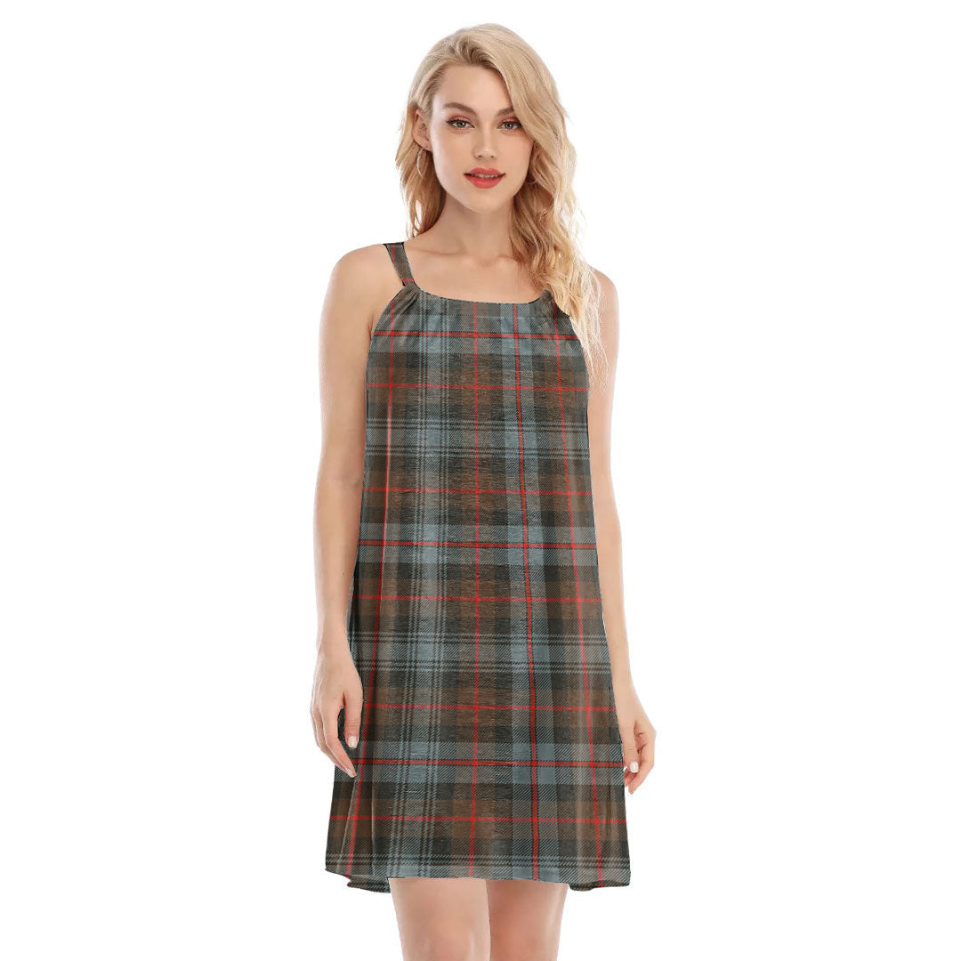 Murray of Atholl Weathered Tartan Plaid O-neck Cami Dress