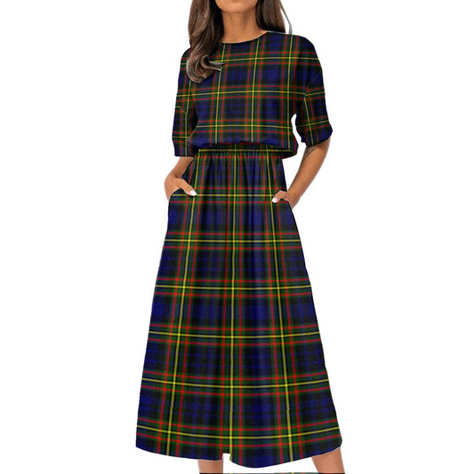 MacLellan Modern Tartan Plaid Women's Elastic Waist Dress