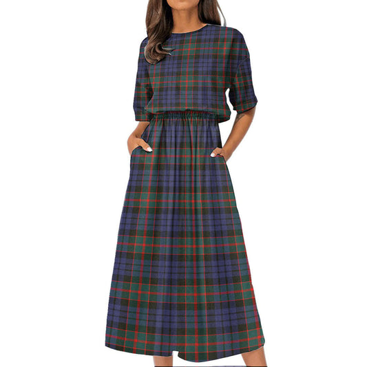 Fletcher of Dunans Tartan Plaid Women's Elastic Waist Dress