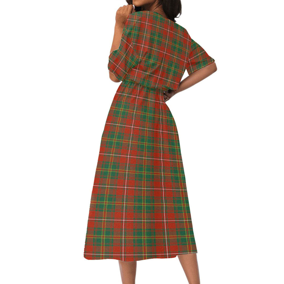 Hay Ancient Tartan Plaid Women's Elastic Waist Dress