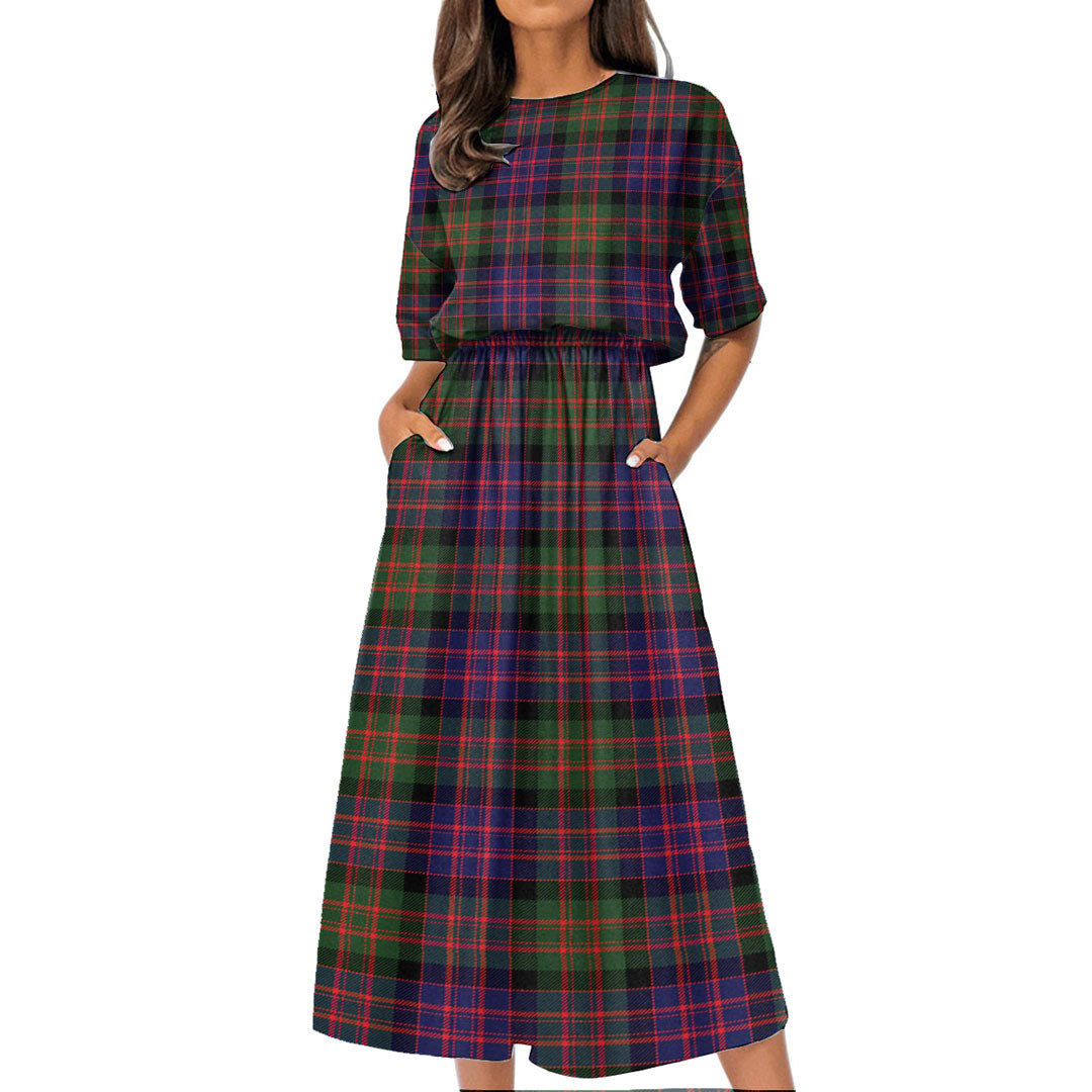 MacDonald Modern Tartan Plaid Women's Elastic Waist Dress