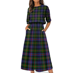 Murray of Atholl Modern Tartan Plaid Women's Elastic Waist Dress