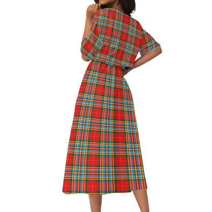 Chattan Tartan Plaid Women's Elastic Waist Dress