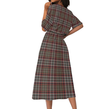 Nicolson Hunting Weathered Tartan Plaid Women's Elastic Waist Dress