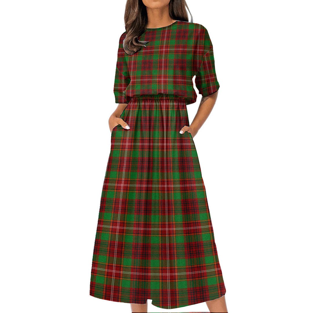 Ainslie Tartan Plaid Women's Elastic Waist Dress