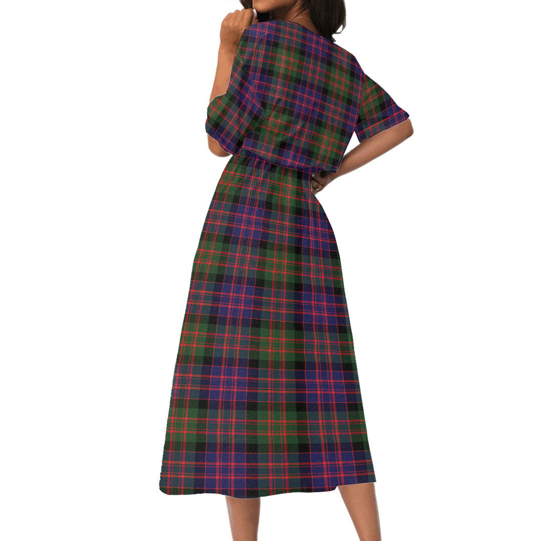 MacDonald Modern Tartan Plaid Women's Elastic Waist Dress