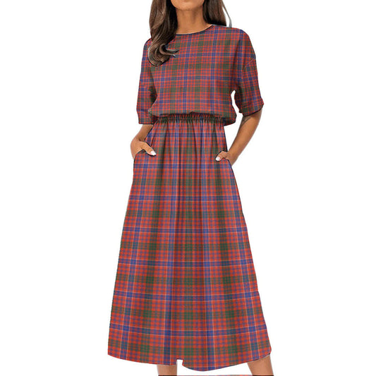 MacRae Ancient Tartan Plaid Women's Elastic Waist Dress