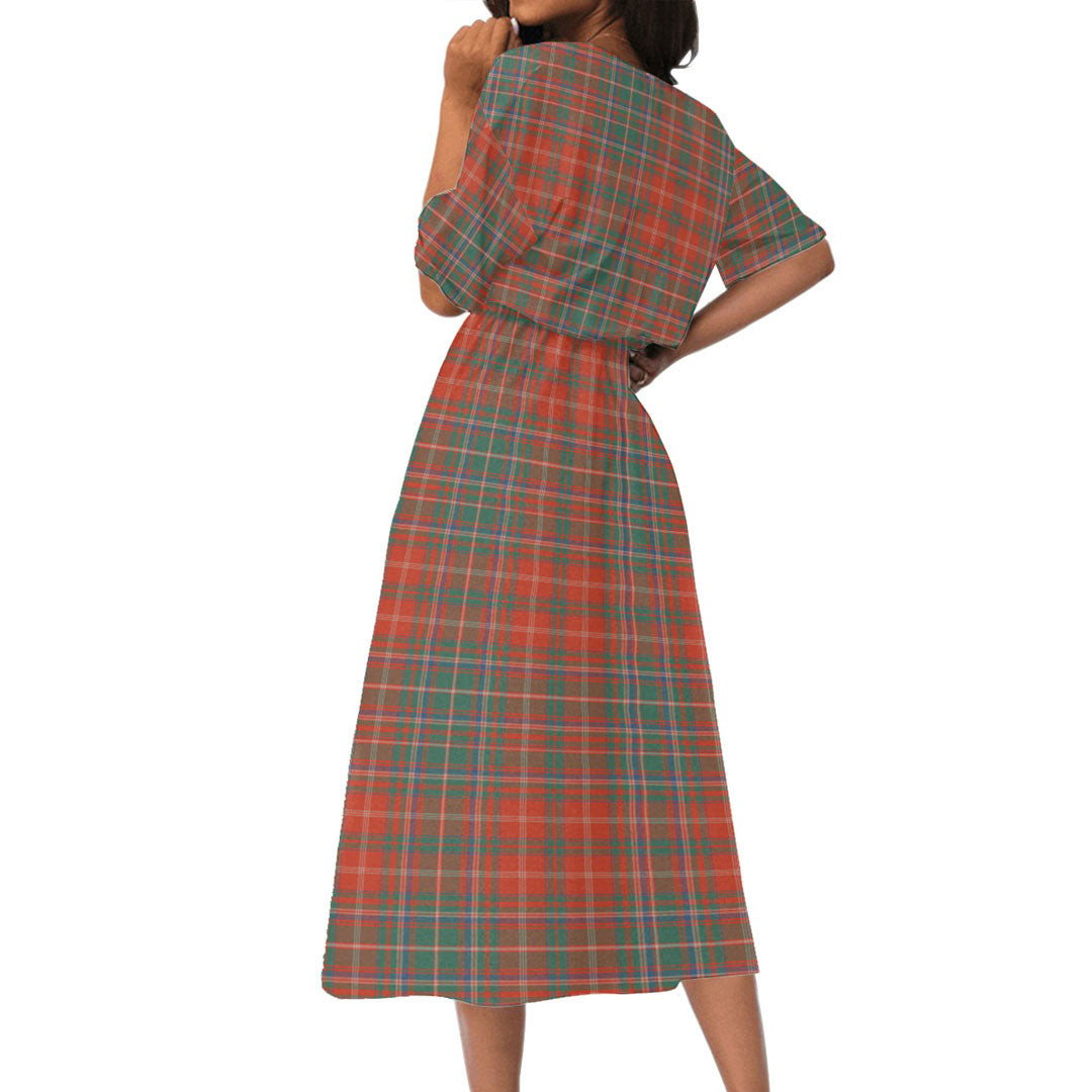 MacDougall Ancient Tartan Plaid Women's Elastic Waist Dress