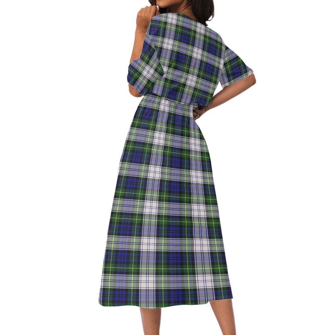 Gordon Dress Modern Tartan Plaid Women's Elastic Waist Dress