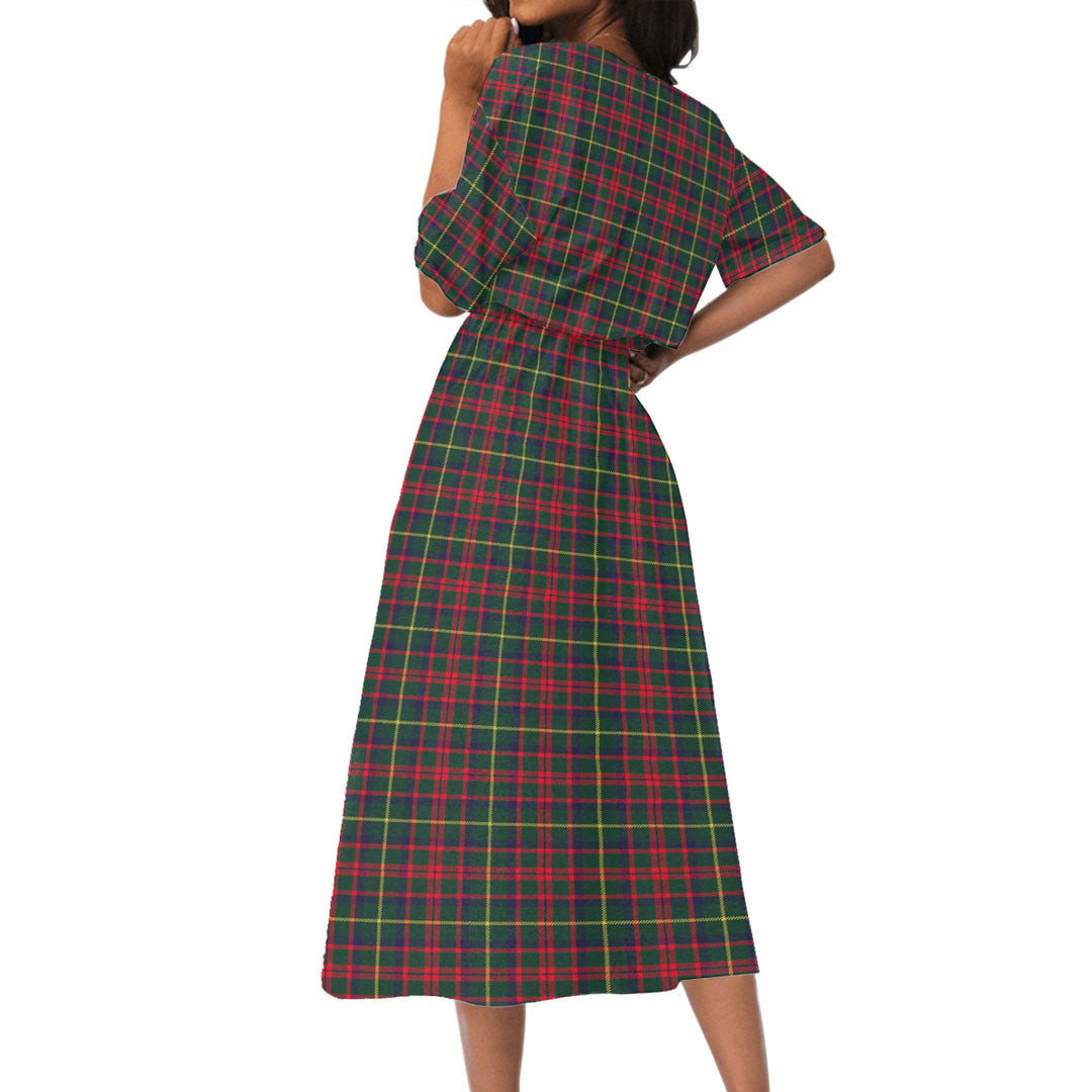 MacKintosh Hunting Modern Tartan Plaid Women's Elastic Waist Dress