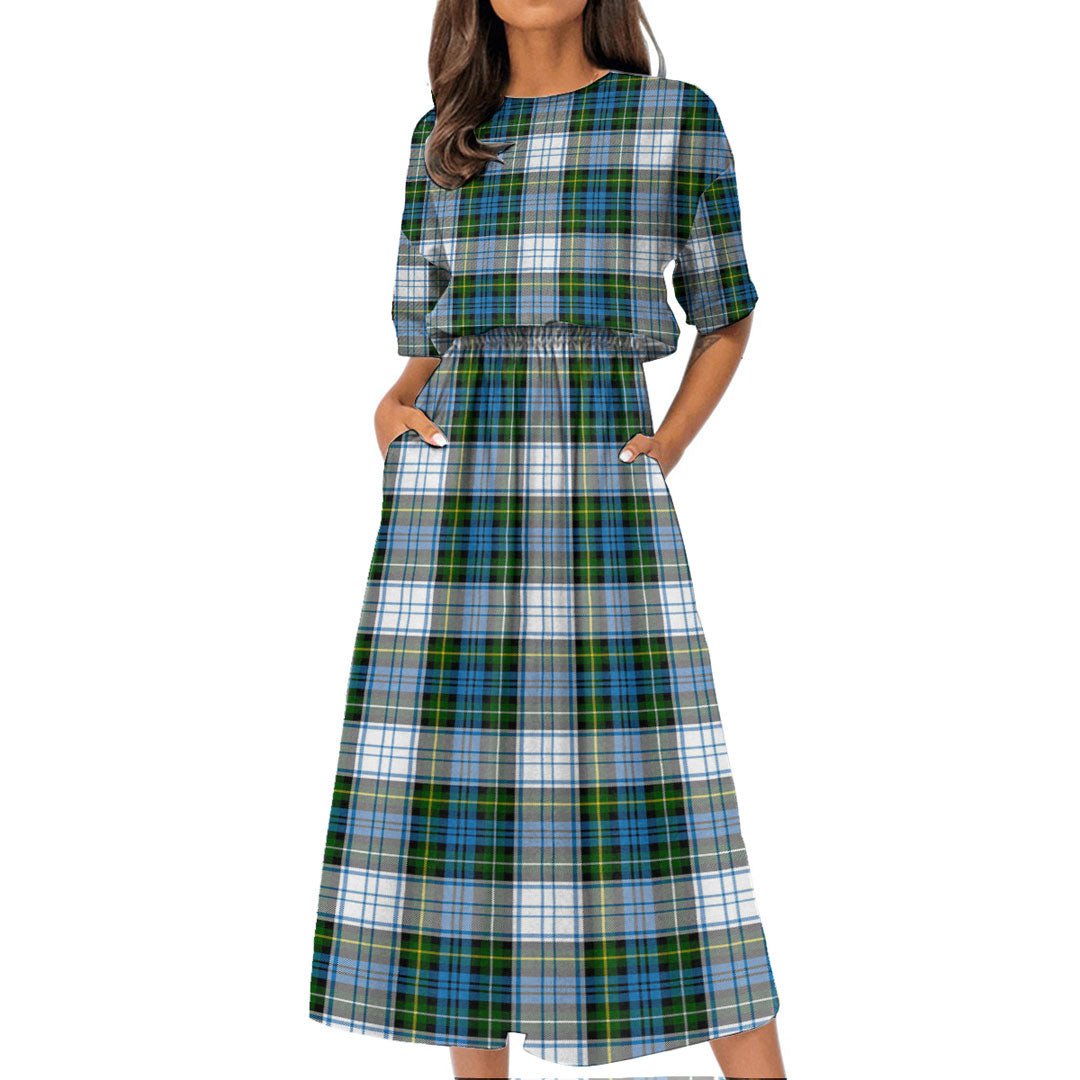 Campbell Dress Tartan Plaid Women's Elastic Waist Dress