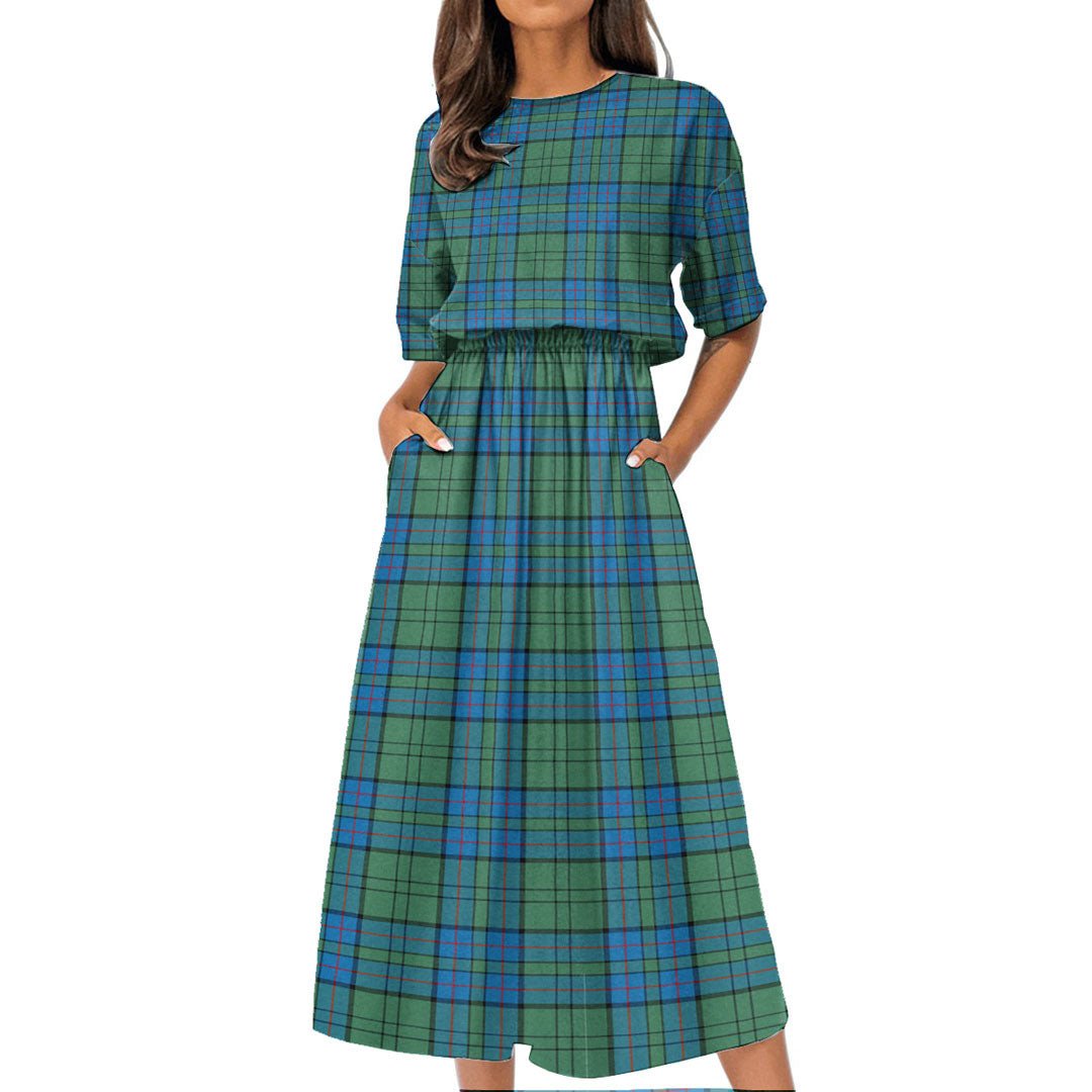 Lockhart Tartan Plaid Women's Elastic Waist Dress