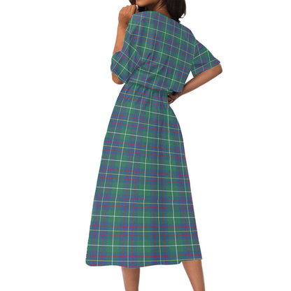 Inglis Ancient Tartan Plaid Women's Elastic Waist Dress