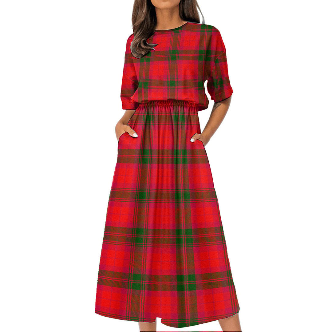 MacNab Modern Tartan Plaid Women's Elastic Waist Dress