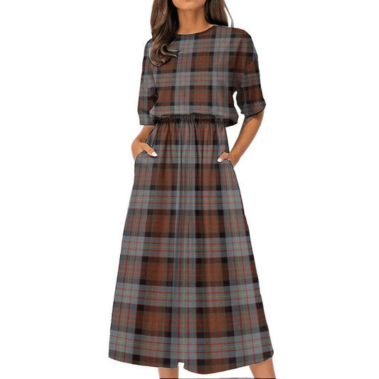 Cameron of Erracht Weathered Tartan Plaid Women's Elastic Waist Dress