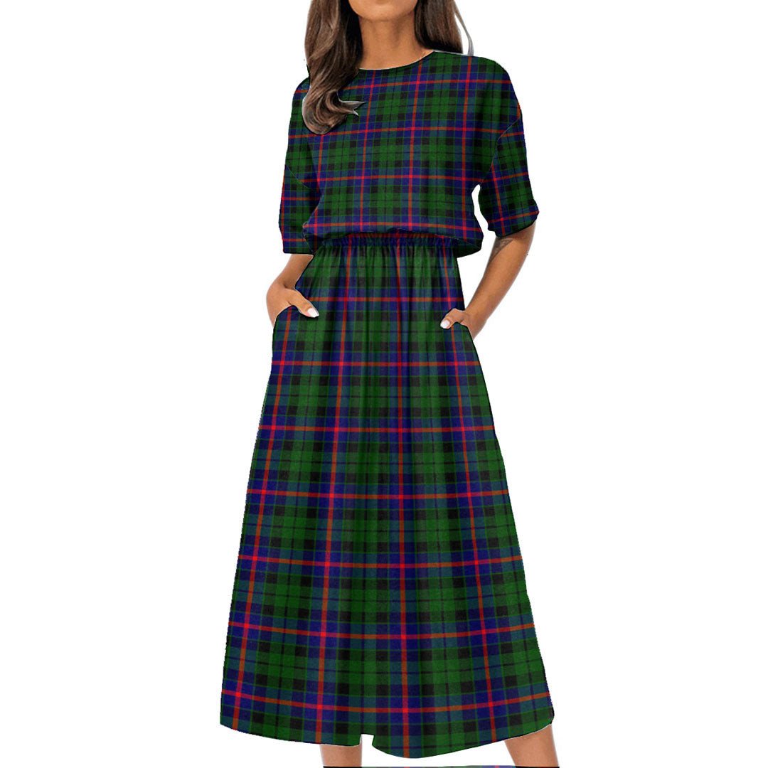 Morrison Modern Tartan Plaid Women's Elastic Waist Dress