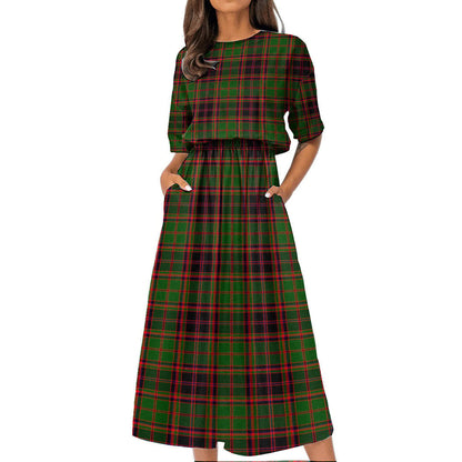 Buchan Modern Tartan Plaid Women's Elastic Waist Dress