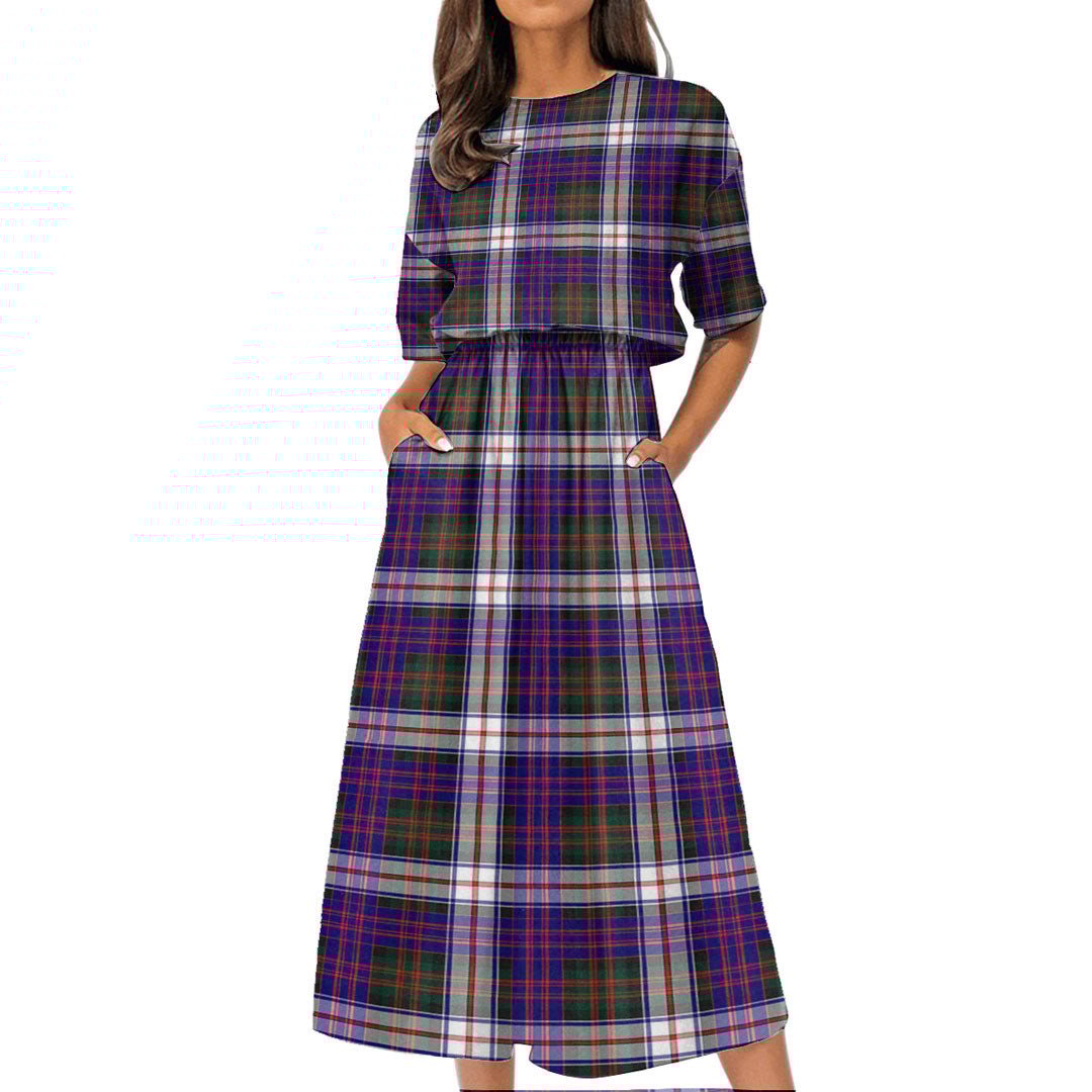 MacDonald Dress Modern Tartan Plaid Women's Elastic Waist Dress
