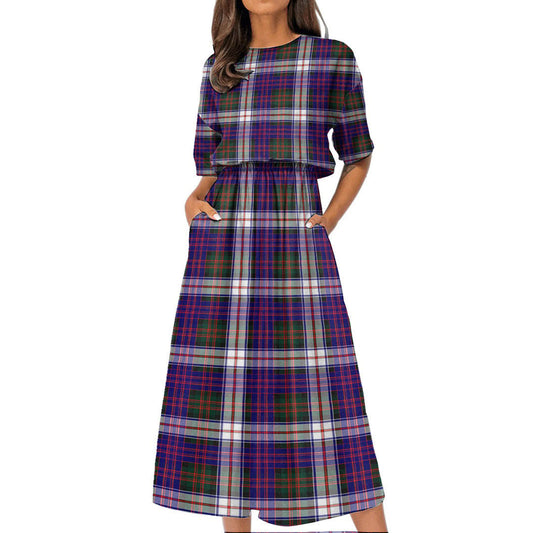 MacDonald Dress Modern Tartan Plaid Women's Elastic Waist Dress