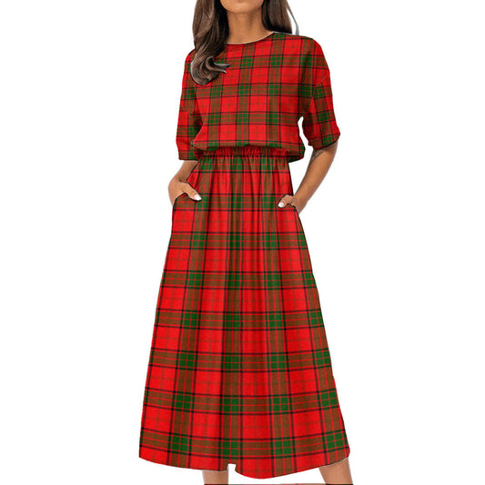 Adair Tartan Plaid Women's Elastic Waist Dress