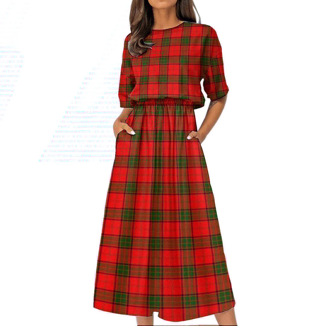 Adair Tartan Plaid Women's Elastic Waist Dress