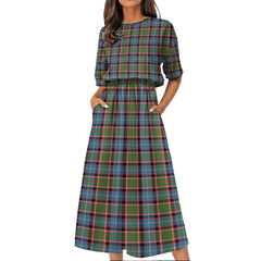 Aikenhead Tartan Plaid Women's Elastic Waist Dress