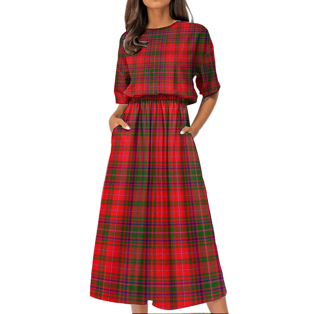 MacDougall Modern Tartan Plaid Women's Elastic Waist Dress