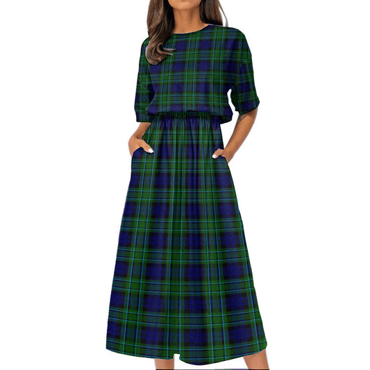 MacCallum Modern Tartan Plaid Women's Elastic Waist Dress