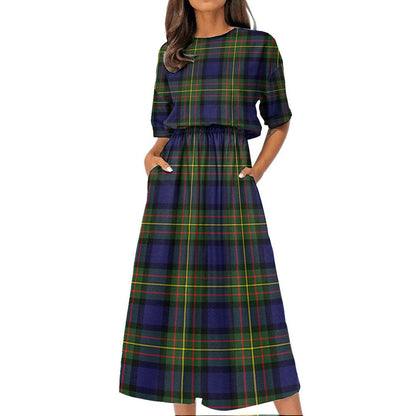 MacLaren Modern Tartan Plaid Women's Elastic Waist Dress