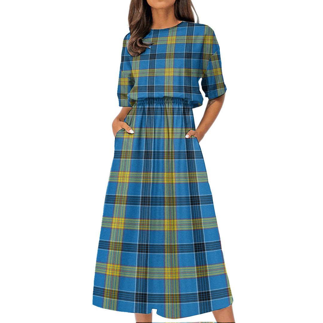 Laing Tartan Plaid Women's Elastic Waist Dress