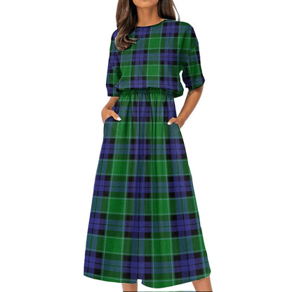 Graham of Menteith Modern Tartan Plaid Women's Elastic Waist Dress