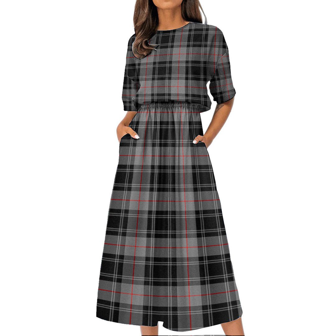 Moffat Modern Tartan Plaid Women's Elastic Waist Dress