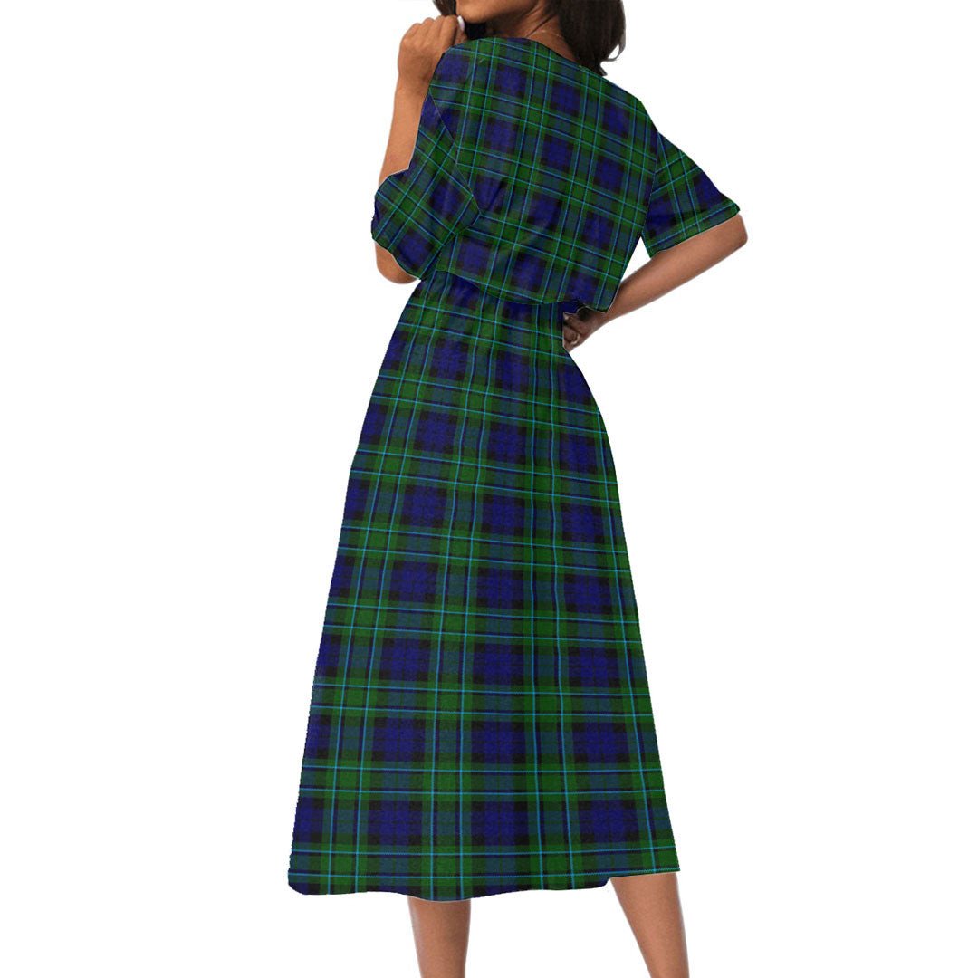 MacCallum Modern Tartan Plaid Women's Elastic Waist Dress