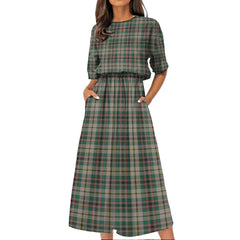 Craig Ancient Tartan Plaid Women's Elastic Waist Dress