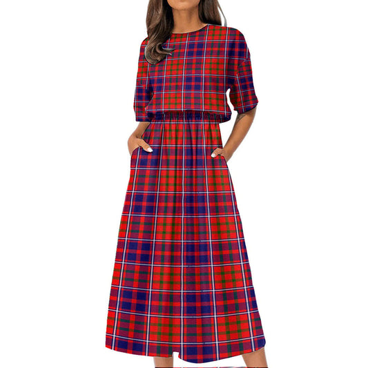 Cameron of Lochiel Modern Tartan Plaid Women's Elastic Waist Dress