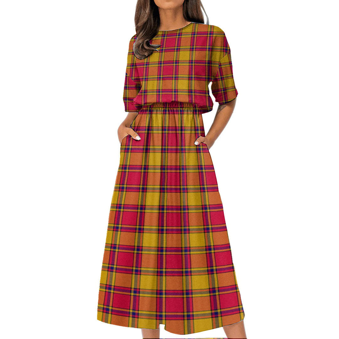 Scrymgeour Tartan Plaid Women's Elastic Waist Dress