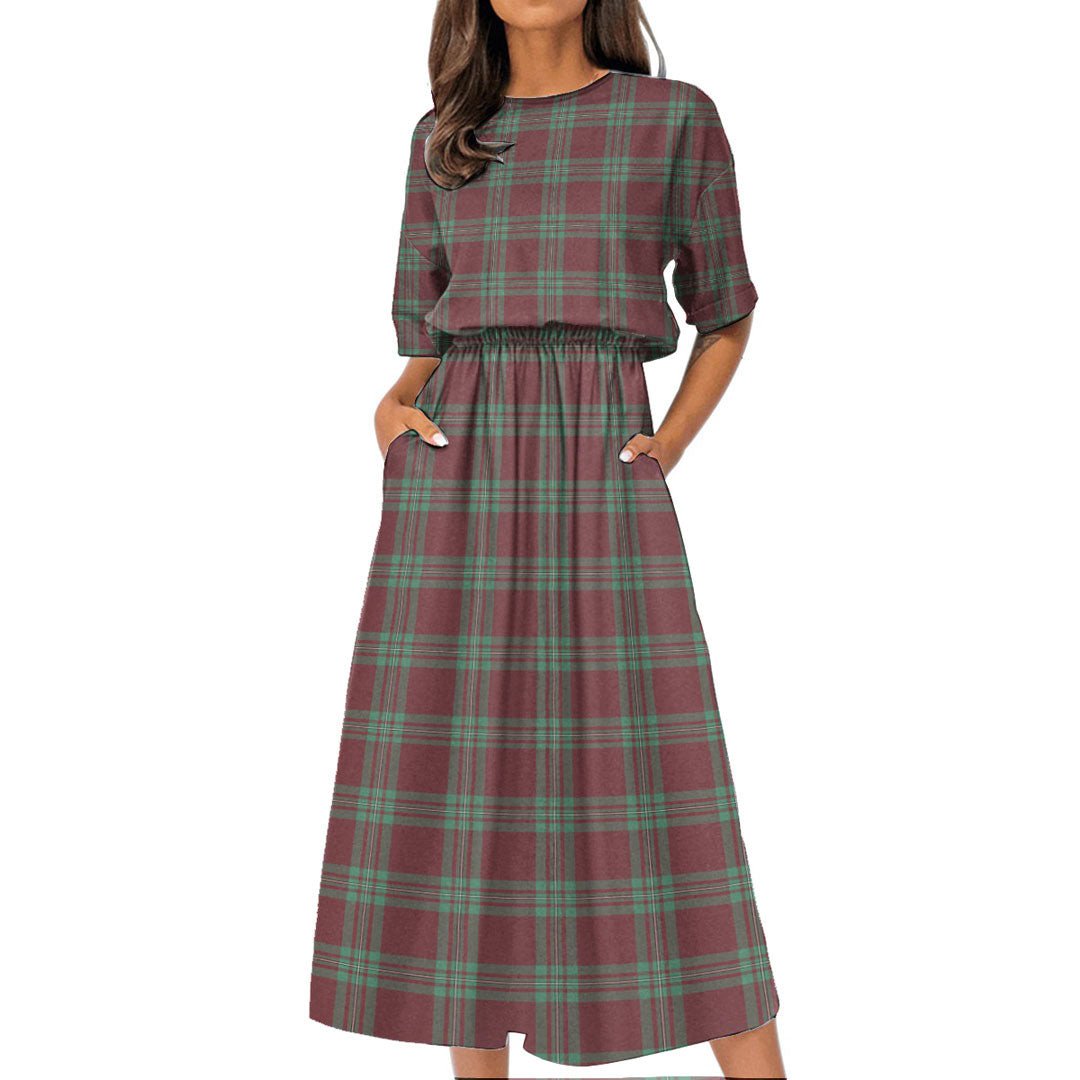 MacGregor Hunting Ancient Tartan Plaid Women's Elastic Waist Dress