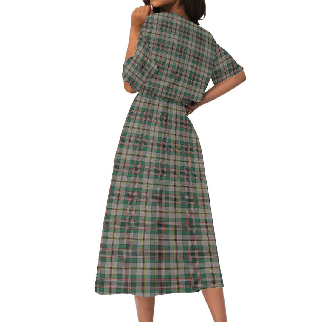 Craig Ancient Tartan Plaid Women's Elastic Waist Dress