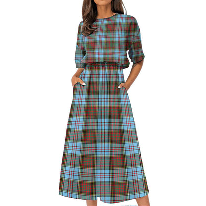 Anderson Ancient Tartan Plaid Women's Elastic Waist Dress