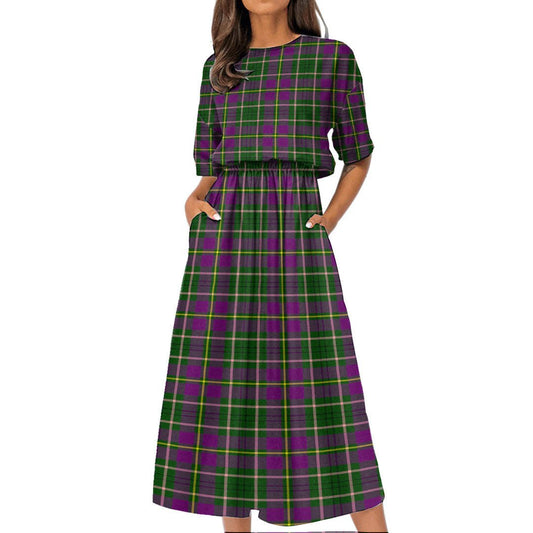 Taylor Tartan Plaid Women's Elastic Waist Dress