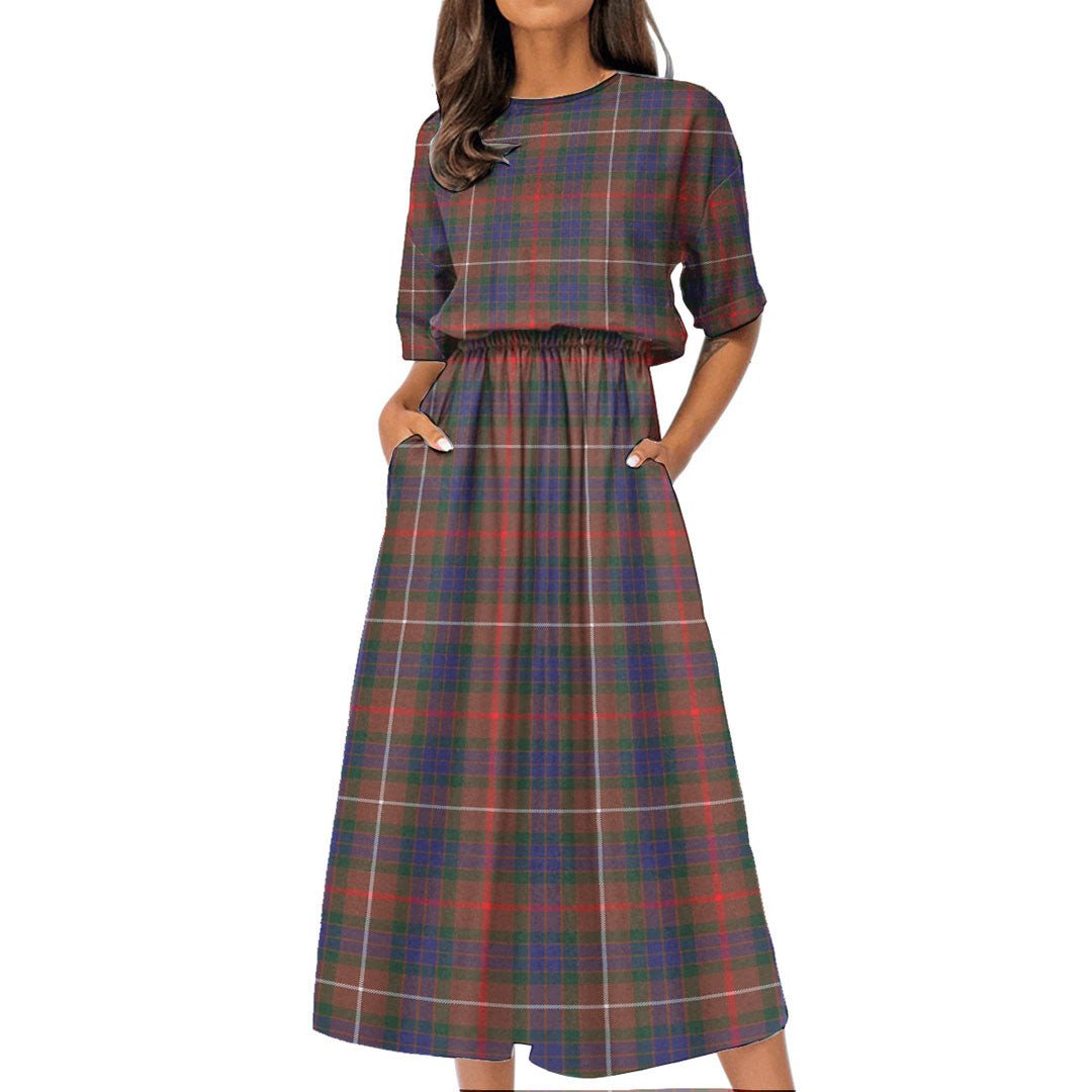 Fraser Hunting Modern Tartan Plaid Women's Elastic Waist Dress