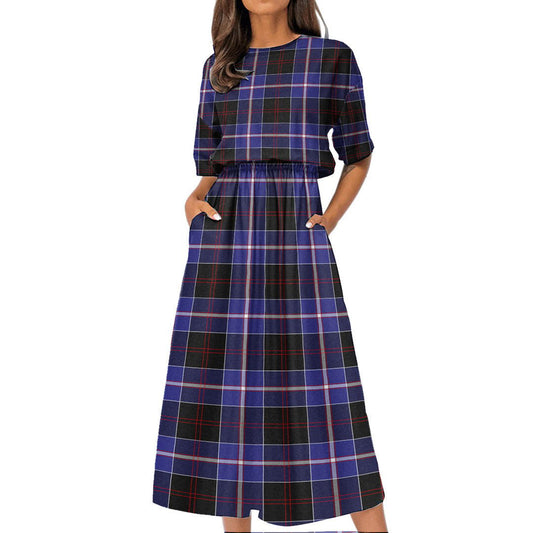 Dunlop Modern Tartan Plaid Women's Elastic Waist Dress