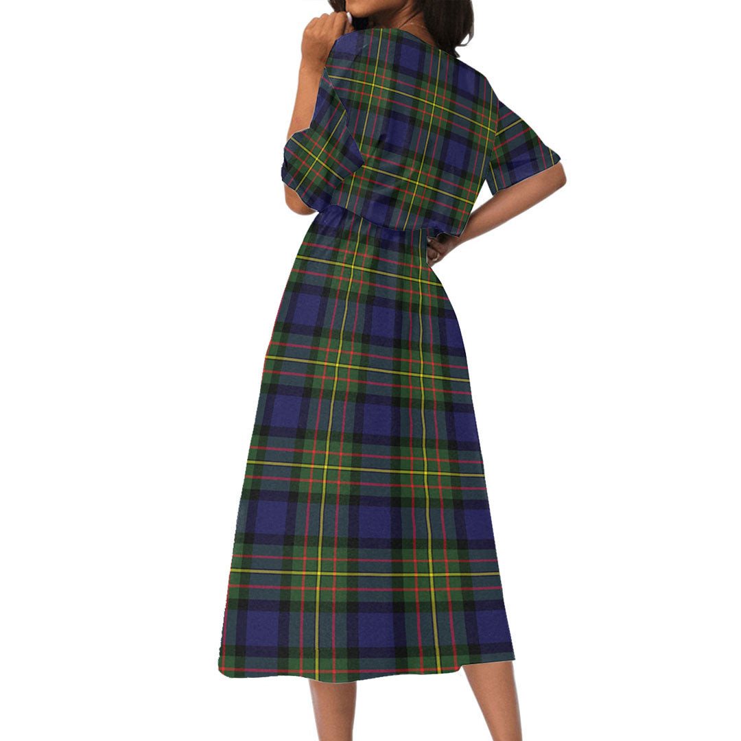 MacLaren Modern Tartan Plaid Women's Elastic Waist Dress